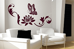 Wandtattoo Ranke Butterfly